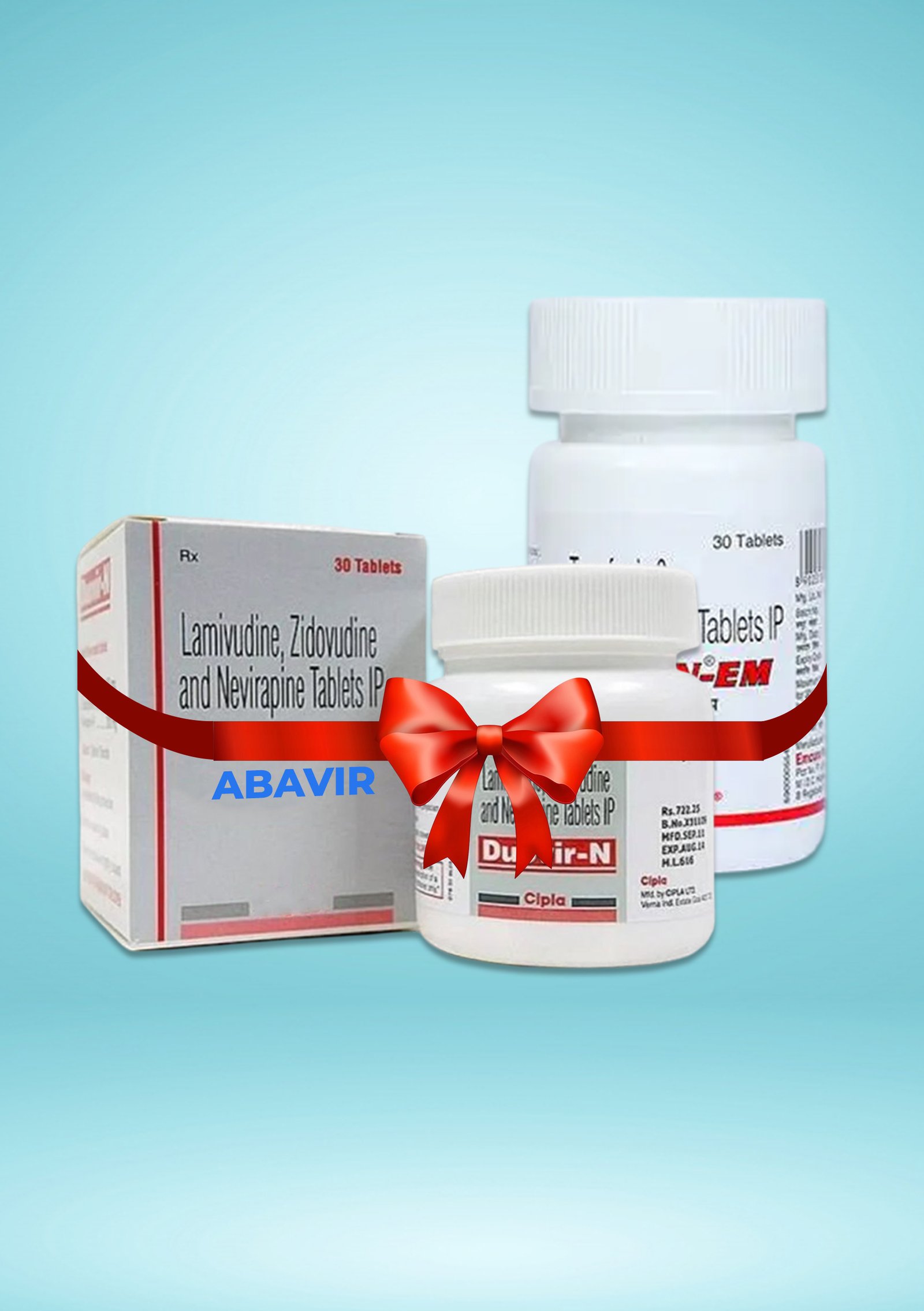 Medicines with free delivery ribbon